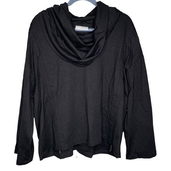 Bryn Walker lakenlook top long sleeve drape cowel neck black women’s size small - Picture 1 of 5